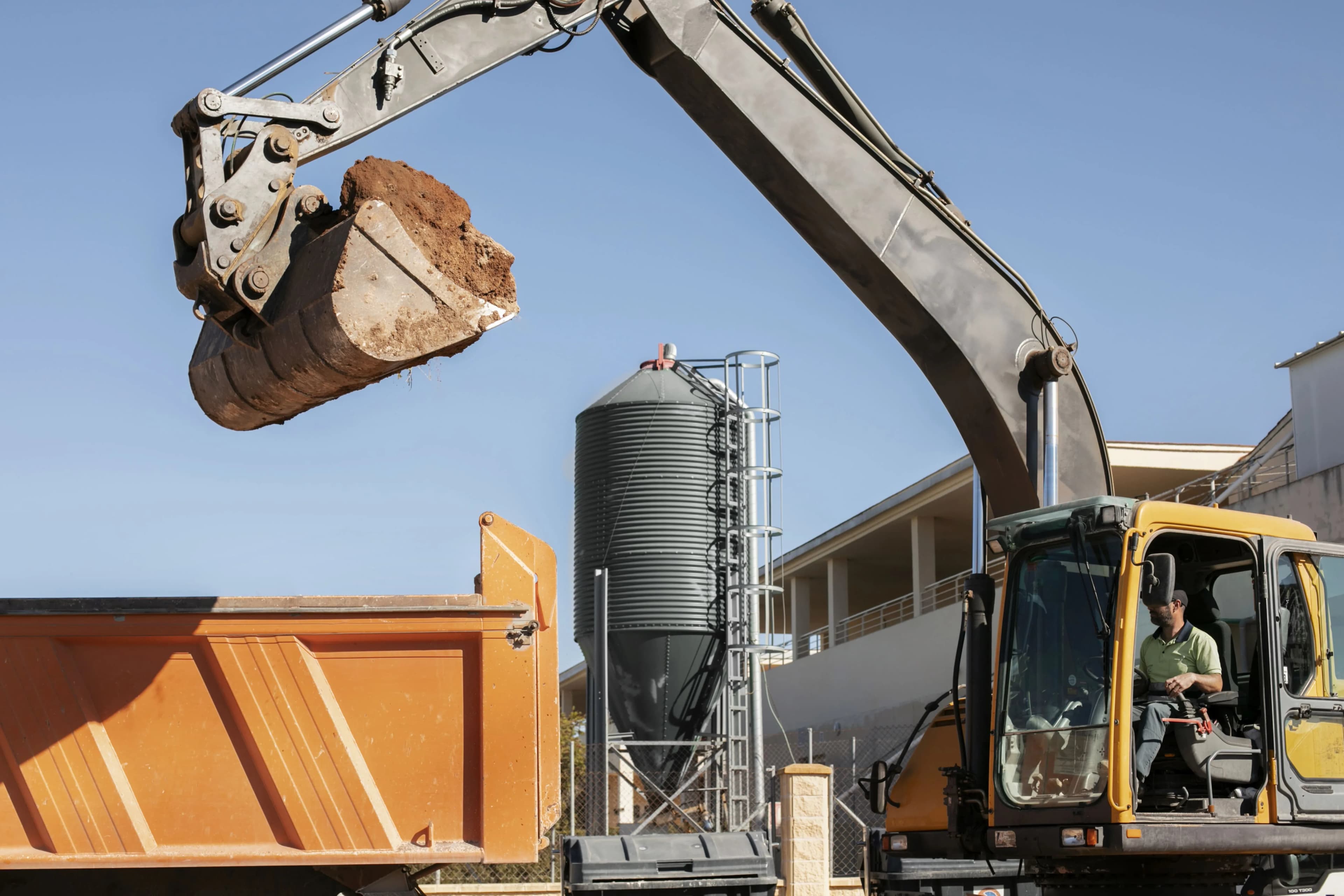 Chantier démolition vue aérienne