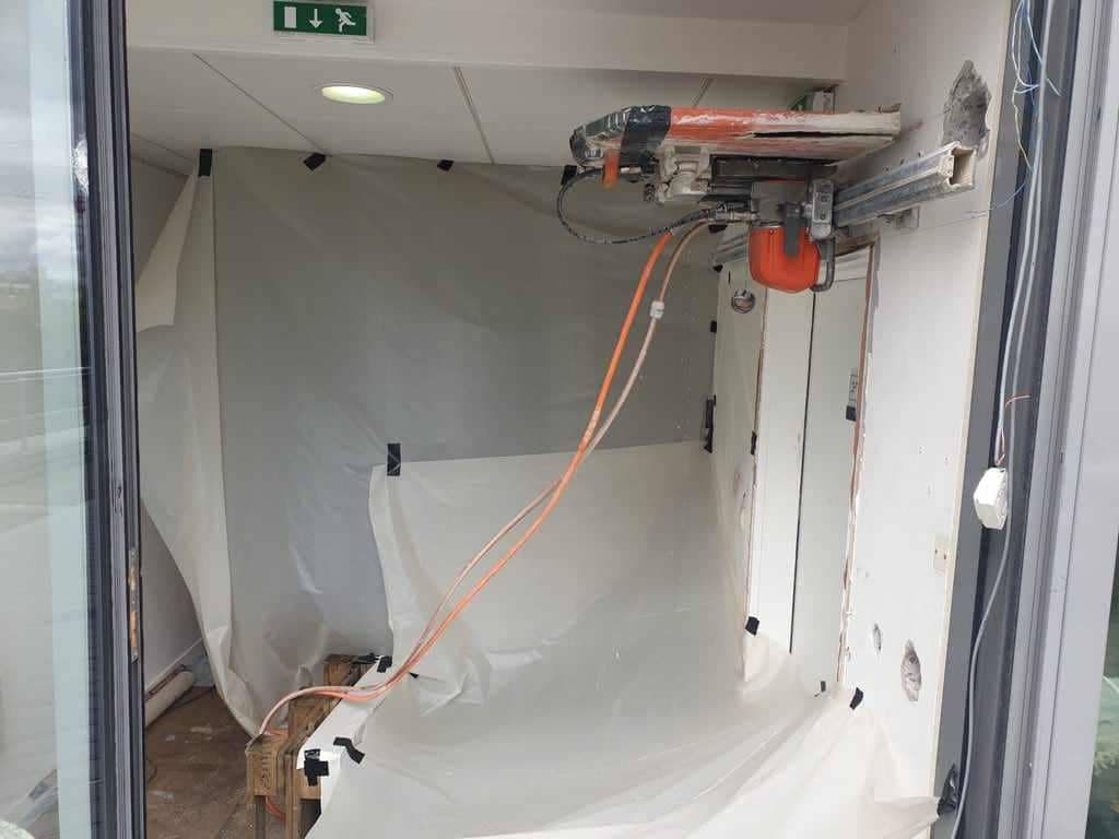 Sciage dalle béton armé